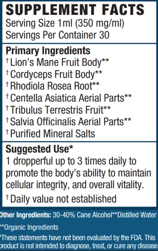 Myco Max Supplement Facts